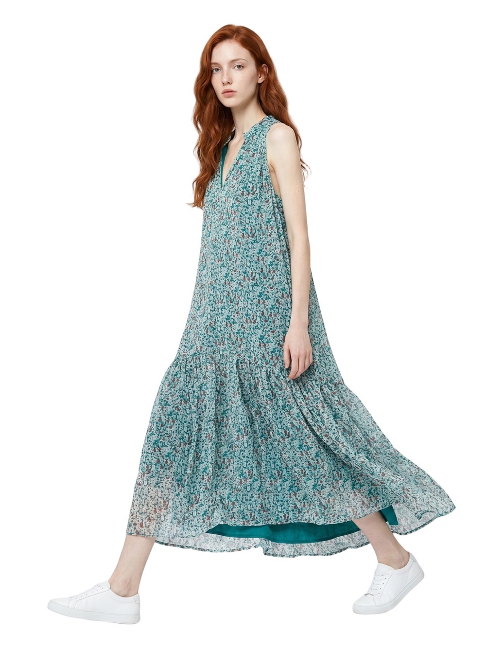 TEXTILE Elizabeth and James Mint Green Floral Maxi Dress - Picture 7 of 9